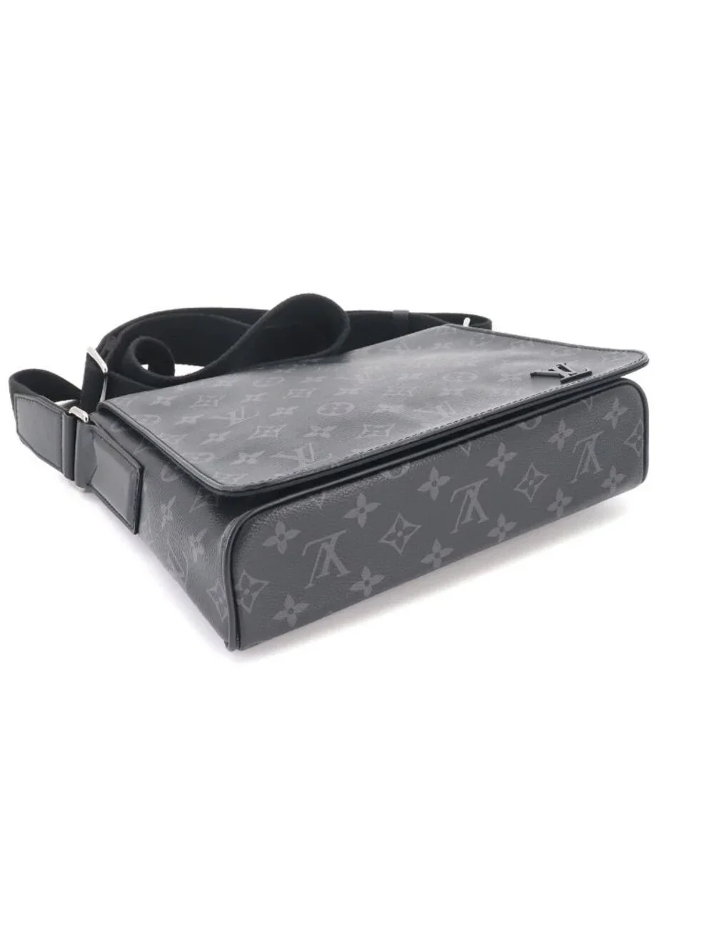 Louis Vuitton Monogram Eclipse District PM NM Shoulder Bag Black